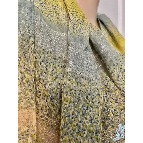 BCBGeneration Infinity Sequined Scarf Nordstrom Designer Mixed Print Cottagecore - Picture 7 of 7